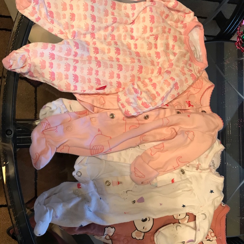 Preemie baby girl clothes 5 pieces